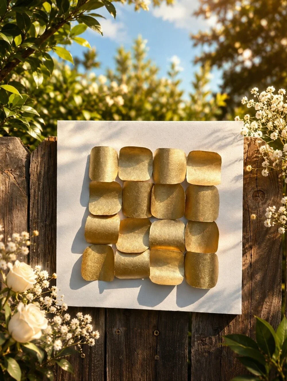 Gold Textured Wall Art 12×12